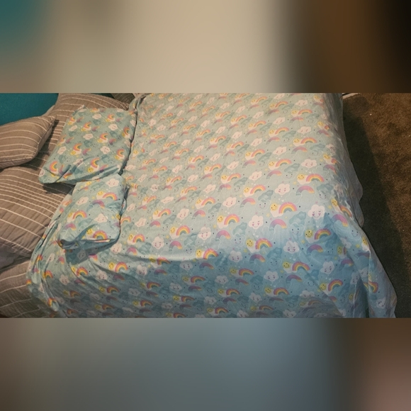 Unicorn rainbow unicorns full size sheets set of 3 - Picture 3 of 3